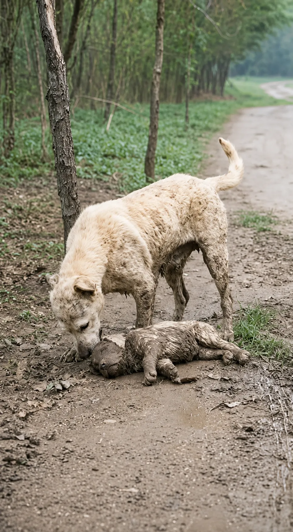 She Refused to Leave Her Puppy on the Muddy Road